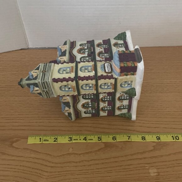 Grandeur Noel Snow Flake Village Hotel and Jeweler Christmas Hand Painted 1994 - Picture 14 of 14